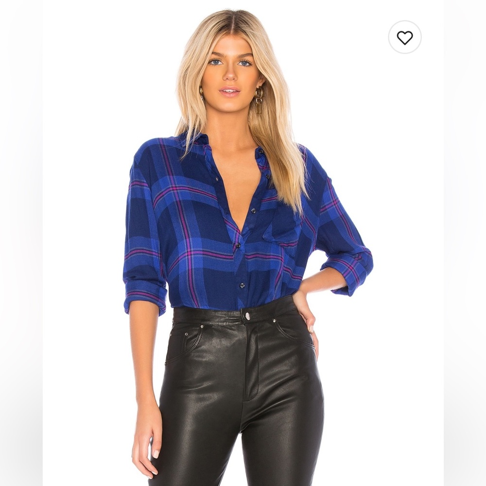 Rails Hunter Button Down Shirt in Ultraviolet Magenta